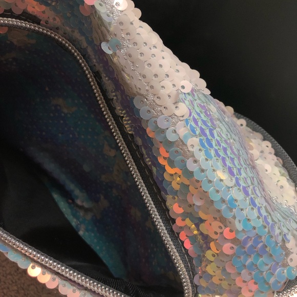 Letter M Justice Flip Unicorn Sequin Mini Backpack - Picture 4 of 5